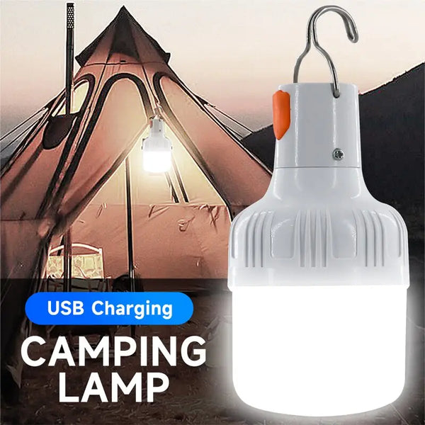 Portable 60W LED Camping Lamp - USB Rechargeable, Waterproof, Durable - Ideal for Outdoor Adventures and Emergencies