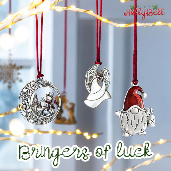 Solid Pewter Christmas Tree Ornaments